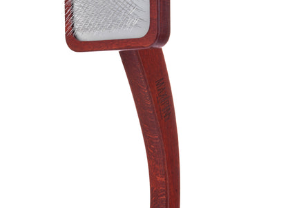 Maxi-Pin Slicker Brush Small – Solid Beech Wood Poodle Brush with Comfortable Handle