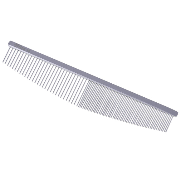 Tritra Medium Crescent Grooming Comb 15.5cm – Professional Half-Moon Shape with 50:50 Spacing