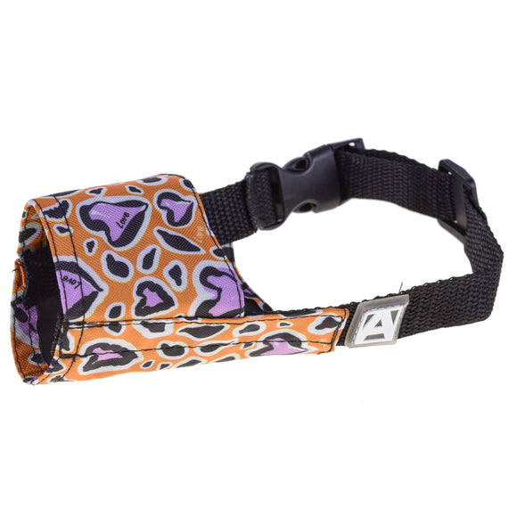 Artero Stamped Love Muzzle – Colorful XL Dog Muzzle with Adjustable Secure Strap
