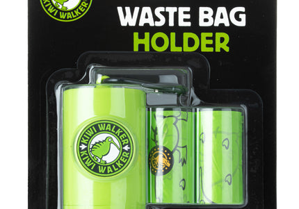 Kiwi Walker Waste Bag Holder – Compact Dispenser with Two Rolls, Durable Orange Design