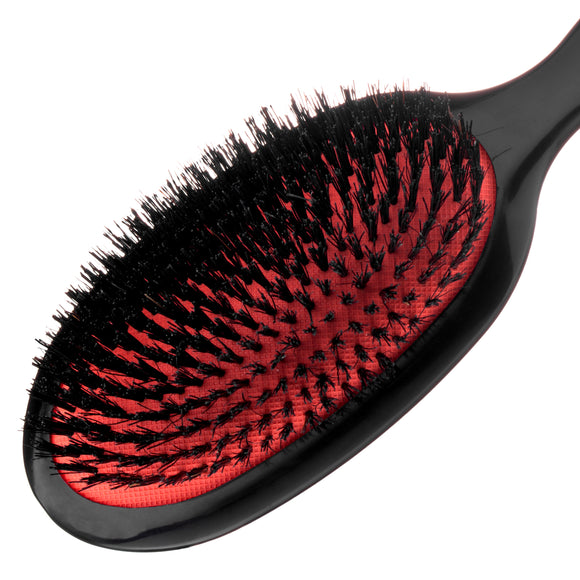 Yento Real Boar Bristle Brush – Medium Size, 20.5cm, Gentle Coat Smoothing