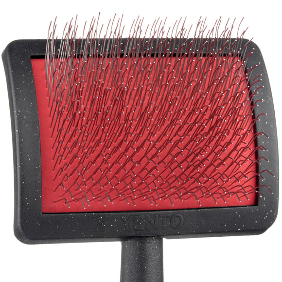 Yento Mega Pin Brush Large – Soft Long Needle Grooming Brush, Gentle Detangling Design