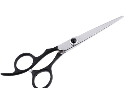 Jargem Lefty Straight Scissors 6" – Left-Handed Grooming Shears with Ergonomic Handle, Precision Cutting