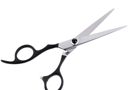 Jargem Lefty Straight Scissors 6" – Left-Handed Grooming Shears with Ergonomic Handle, Precision Cutting