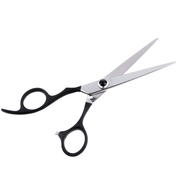 Jargem Lefty Straight Scissors 6" – Left-Handed Grooming Shears with Ergonomic Handle, Precision Cutting