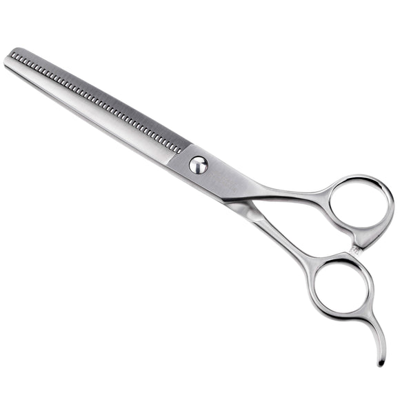 Jargem Mat Brilliant Blenders 6.5" – Elegant Single-Sided Thinning Shears, Decorative Diamond Screw, 45 Teeth