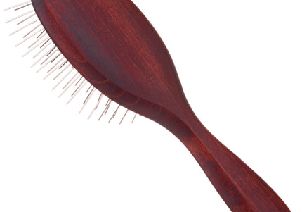 Maxi Pin Small Oval Grooming Brush – 27mm Metal Pins, Ideal for Long Coats