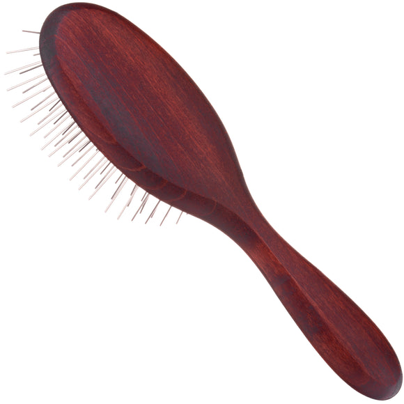Maxi Pin Small Oval Grooming Brush – 27mm Metal Pins, Ideal for Long Coats