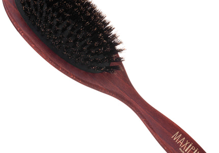 Maxi Pin Large Oval Grooming Brush – Natural Boar Bristles, Gentle Detangling
