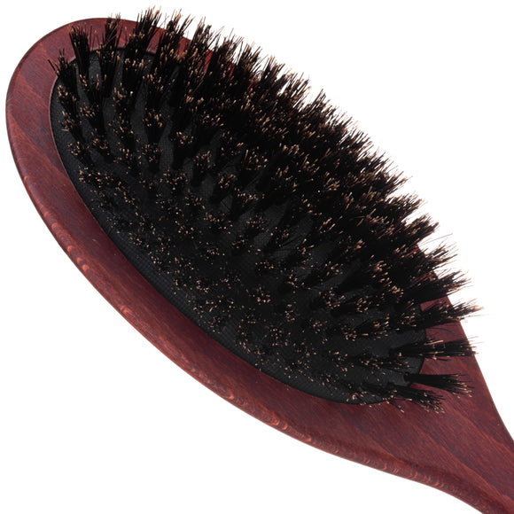 Maxi Pin Large Oval Grooming Brush – Natural Boar Bristles, Gentle Detangling