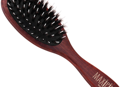 Maxi Pin Small Oval Brush – Natural Bristles and Nylon, Gentle Detangling Tool