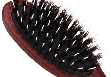Maxi Pin Small Oval Brush – Natural Bristles and Nylon, Gentle Detangling Tool