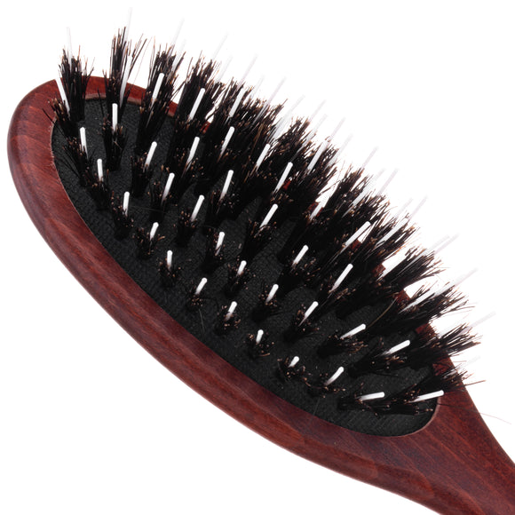 Maxi Pin Small Oval Brush – Natural Bristles and Nylon, Gentle Detangling Tool