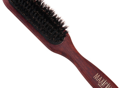 Maxi Pin Narrow Grooming Brush – Elongated Design with Natural Boar Bristles