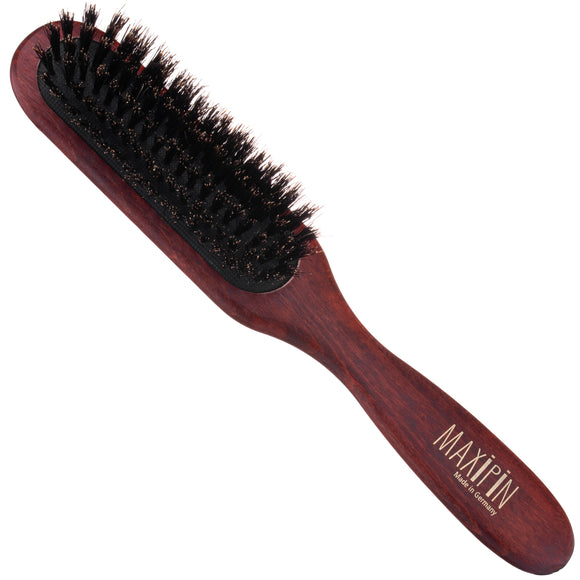 Maxi Pin Narrow Grooming Brush – Elongated Design with Natural Boar Bristles