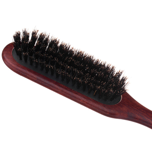 Maxi Pin Narrow Grooming Brush – Elongated Design with Natural Boar Bristles