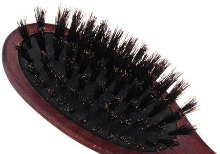 Maxi Pin Small Oval Grooming Brush – Natural Boar Bristles, Gentle Detangling