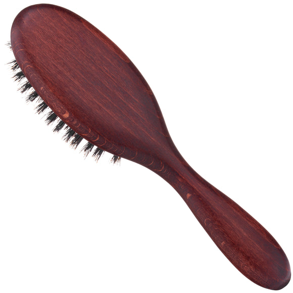 Maxi Pin Small Oval Grooming Brush – Natural Boar Bristles, Gentle Detangling