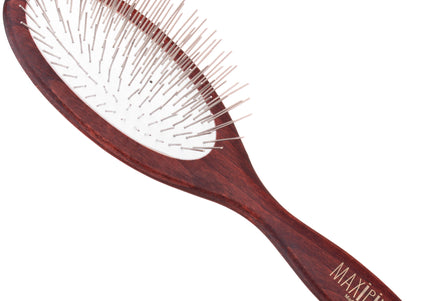 Maxi Pin Large Oval Grooming Brush – 27mm Metal Pins, Ideal for Long Coats