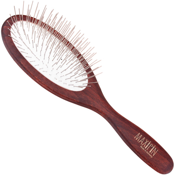Maxi Pin Large Oval Grooming Brush – 27mm Metal Pins, Ideal for Long Coats
