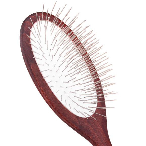 Maxi Pin Large Oval Grooming Brush – 27mm Metal Pins, Ideal for Long Coats