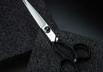 Jargem Lefty Straight Scissors 6" – Left-Handed Grooming Shears with Ergonomic Handle, Precision Cutting