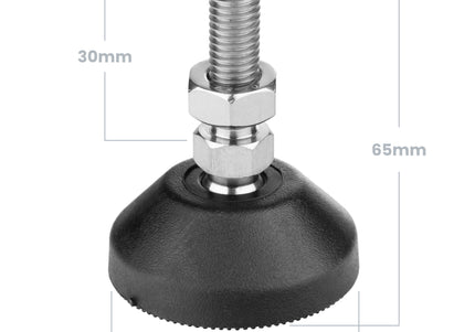 Blovi Adjustable Rubber Table Feet – Stable Rubber Base, Height Customization for Stationary Tables
