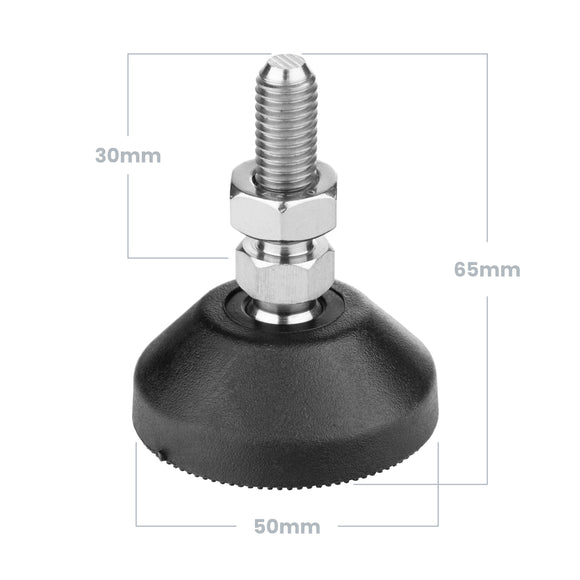 Blovi Adjustable Rubber Table Feet – Stable Rubber Base, Height Customization for Stationary Tables