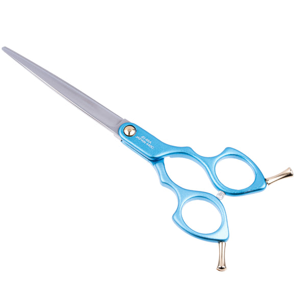 Jargem Asian Style Light Straight Scissors 6.5" – Ultra-Light Red Grooming Shears for Precision Cuts