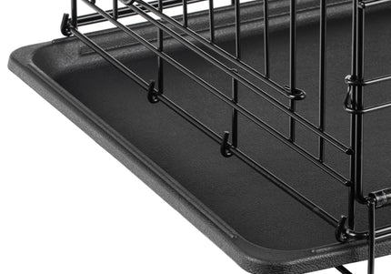 Flamingo Nyo Black Metal Dog Cage – Lift-Up Door, Small Size 45x62x49.5cm