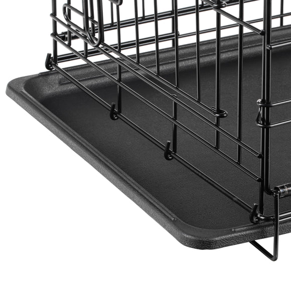 Flamingo Nyo Black Metal Dog Cage – Lift-Up Door, Small Size 45x62x49.5cm