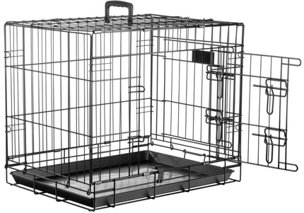 Flamingo Ebo Black Metal Dog Cage – Compact XS Size, Durable Secure Construction