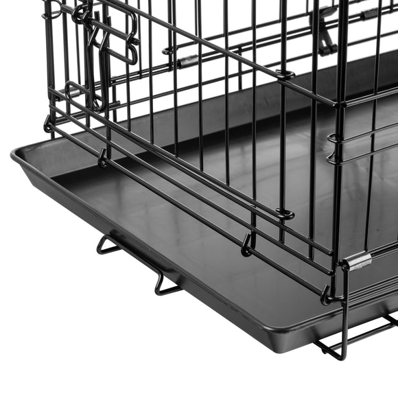 Flamingo Ebo Black Metal Dog Cage – Compact XS Size, Durable Secure Construction