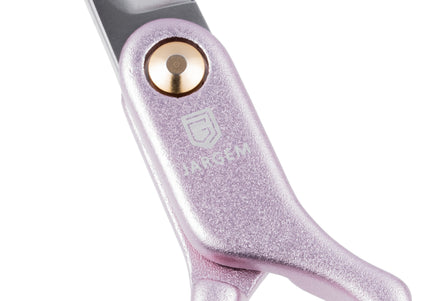 Jargem Asian Style Light Curved Scissors 6.5" – Ultra-Light Red Blades for Precision Styling