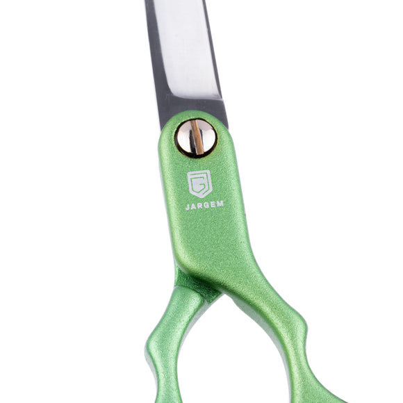 Jargem Asian Style Light Straight Scissors 6.5" – Ultra-Light Red Grooming Shears for Precision Cuts