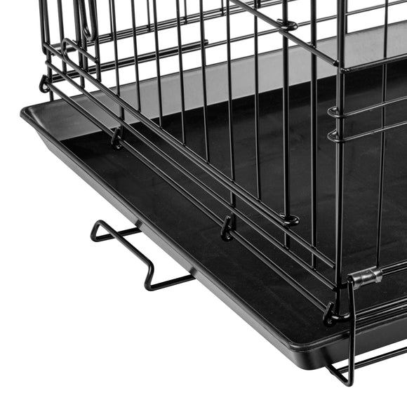 Flamingo Mezo Black Metal Dog Cage – Medium Size, Sturdy and Secure Design