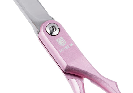 Jargem Asian Style Light Straight Scissors 6.5" – Ultra-Light, Colored Rings, Purple Finish