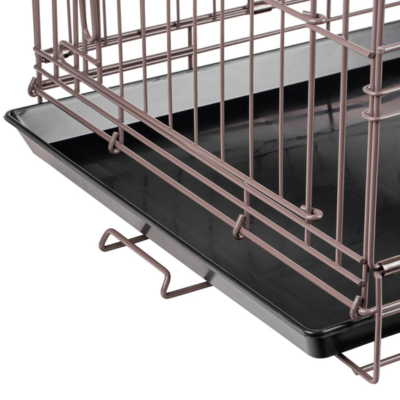Flamingo Ebo Taupe Metal Dog Cage – Medium Size, Durable Secure Design 47x77x55cm