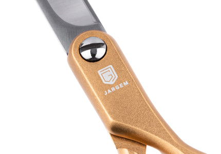 Jargem Asian Style Light Straight Scissors 6.5" – Ultra-Light, Colored Rings, Purple Finish