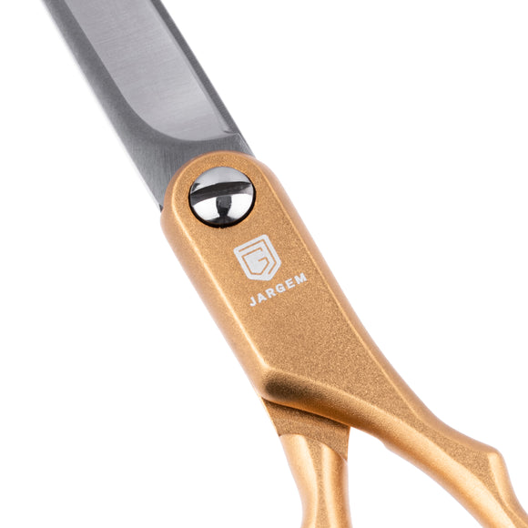 Jargem Asian Style Light Straight Scissors 6.5" – Ultra-Light, Colored Rings, Purple Finish