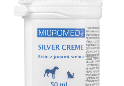 Micromed Vet Silver Creme – Healing Cream with Silver Ions and Marigold Extract, 50ml