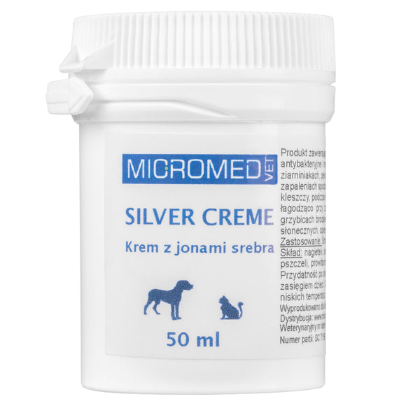 Micromed Vet Silver Creme – Healing Cream with Silver Ions and Marigold Extract, 50ml