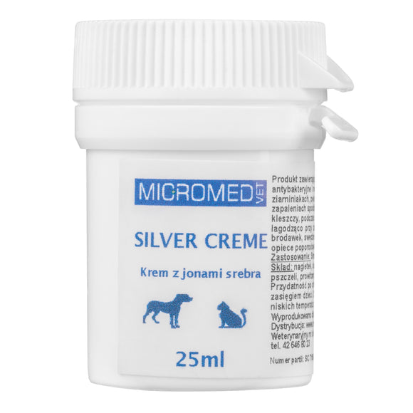 Micromed Vet Silver Creme – Healing Cream with Silver Ions and Marigold Extract, 25ml