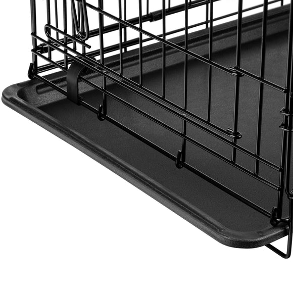 Flamingo Nyo Black Metal Dog Cage – Medium Size, Lift-Up Door, Sturdy Construction