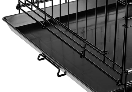 Flamingo Keo Black Metal Dog Cage – Medium Size, Sturdy and Secure Design 47x77x54cm