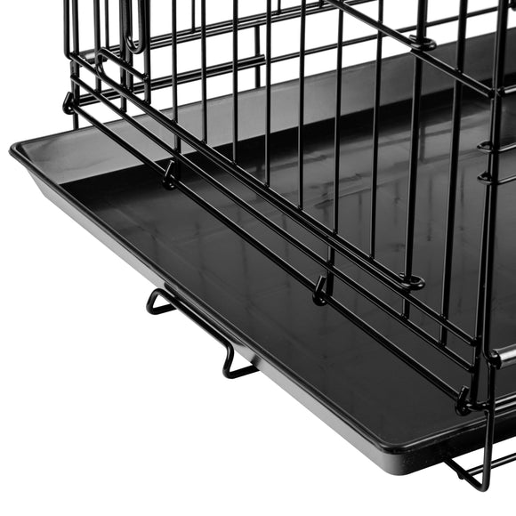 Flamingo Keo Black Metal Dog Cage – Medium Size, Sturdy and Secure Design 47x77x54cm
