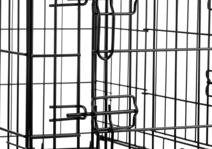 Flamingo Keo Black Metal Dog Cage – Medium Size, Sturdy and Secure Design 47x77x54cm