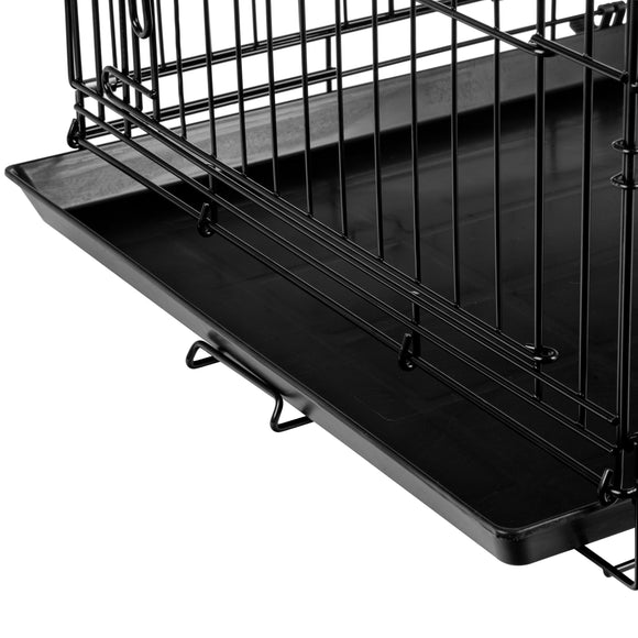 Flamingo Mezo Black Metal Dog Cage – Large Size, Sturdy and Secure Design