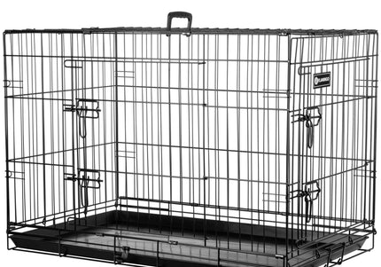 Flamingo Ebo Black Metal Dog Cage – Large Size, Sturdy and Secure Design