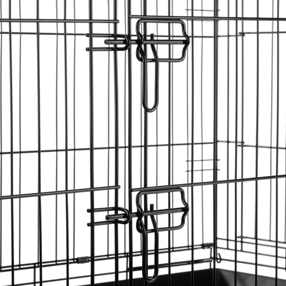 Flamingo Ebo Black Metal Dog Cage – Large Size, Sturdy and Secure Design